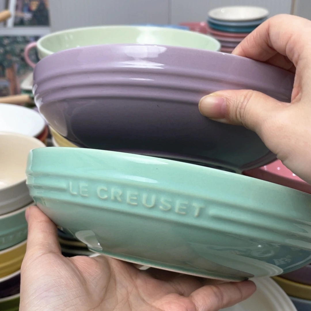 瓷片微瑕2个8英寸圆深盘