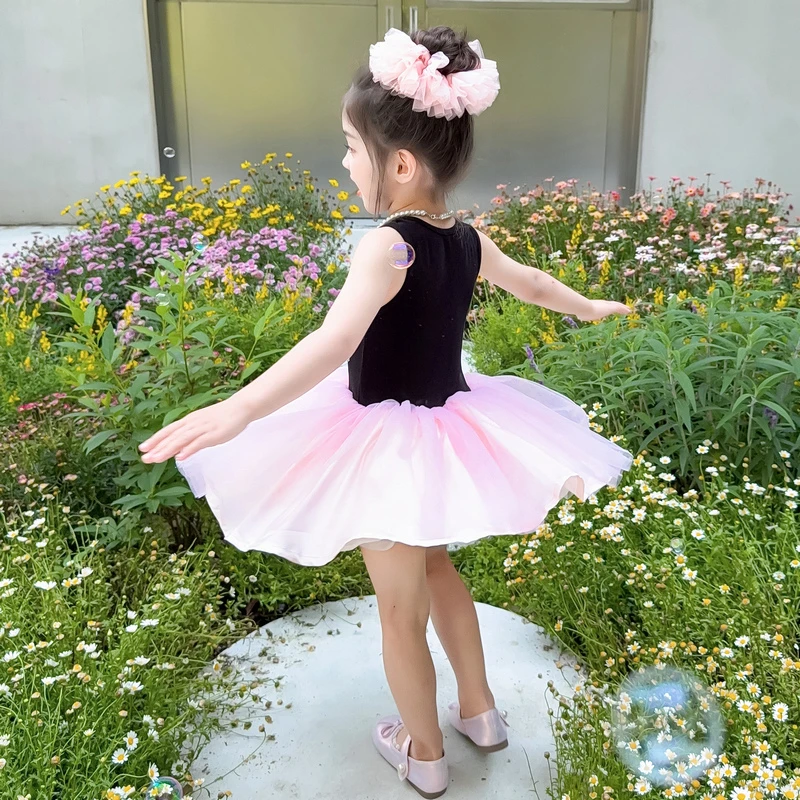 女童连衣裙夏季2025新款儿童洋气公主裙宝宝夏装蓬蓬芭蕾纱裙夏装