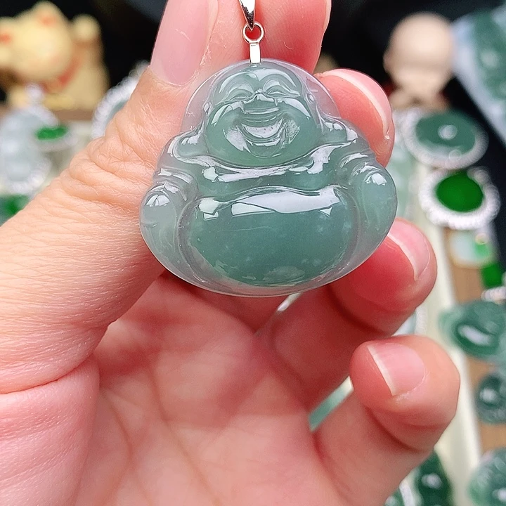 颈饰银S925镶嵌翡翠吊坠