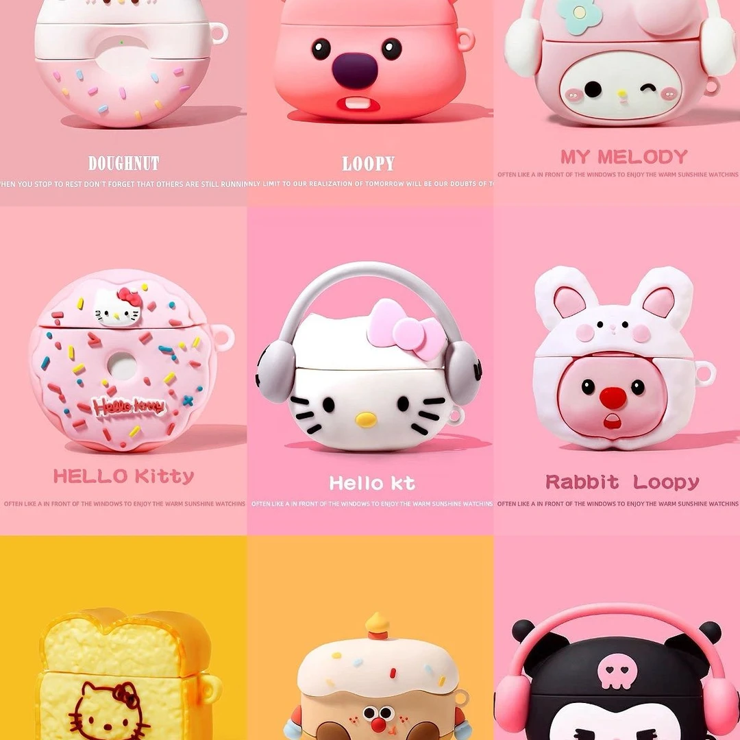 华强北新款10代蓝牙耳机壳Air3代5代Pro2硅胶卡通蓝牙耳机保护套