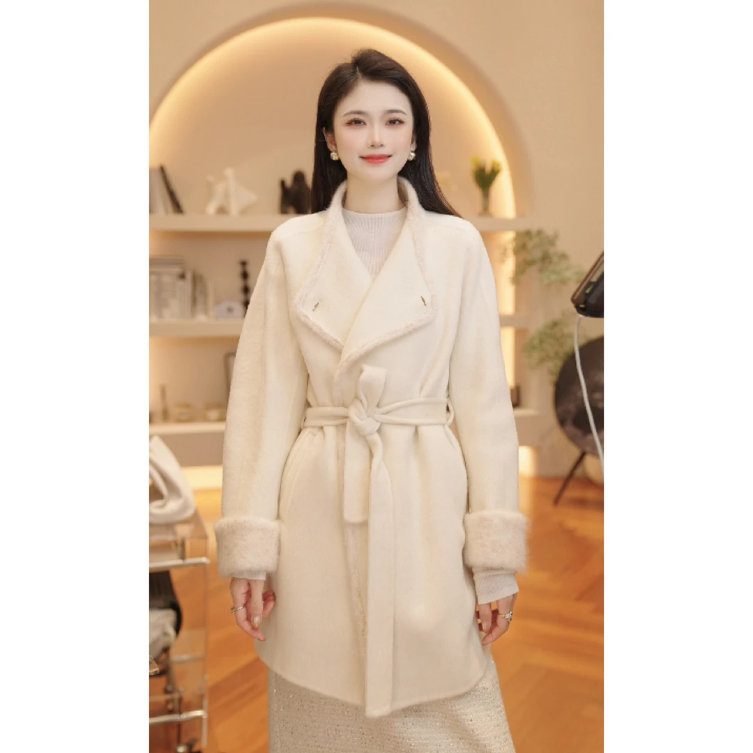 THE MENG【北国】100绵羊毛法式简约气质轻奢大衣#M253K0927