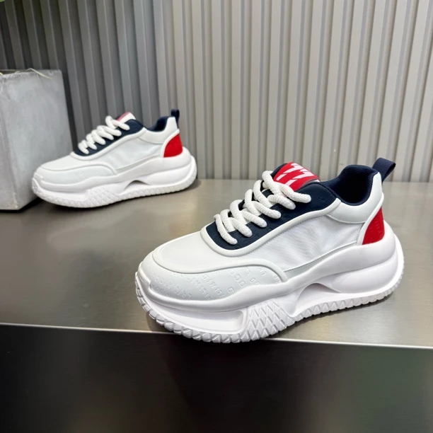 冰丝布厚底增高男士春夏舒适简约干净小众潮流爆款网红潮鞋潮男鞋