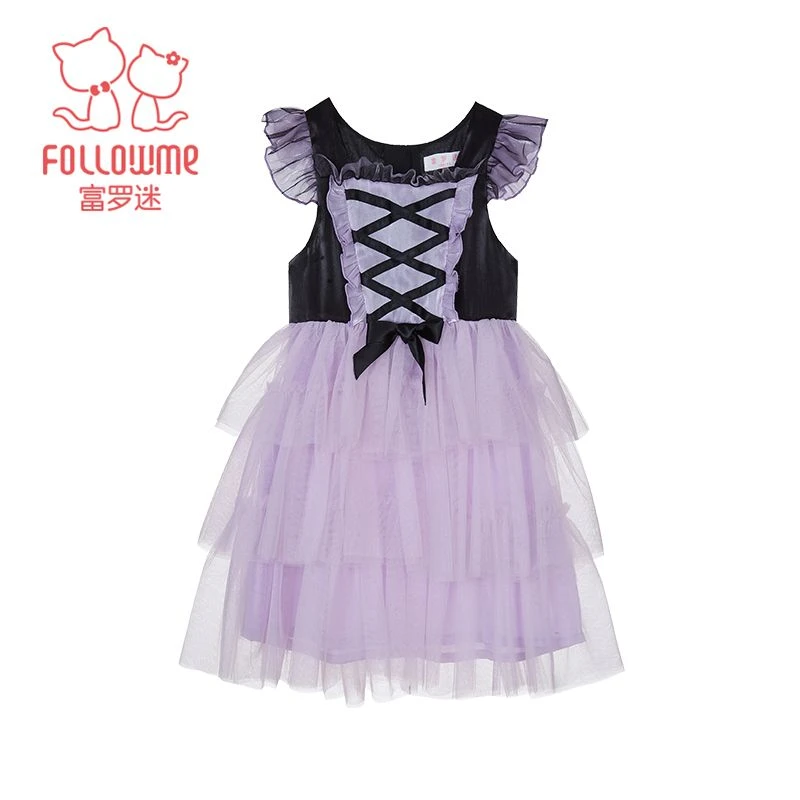 ①富罗迷女童连衣裙夏季儿童洋气时髦婴幼儿甜美公主裙FB4B414L