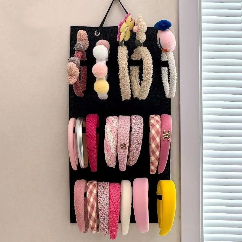 发箍收纳神器壁挂大容量上墙儿童发箍饰品挂袋家用眼镜发饰架EEM