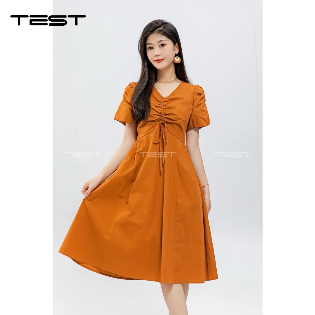 湖南 她之蝶夏季纯棉吸汗透气连衣裙4233005