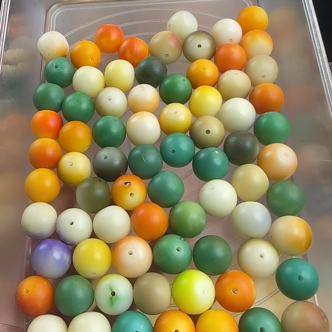 吊坠菩提根/象牙果瑕疵卡18/19彩珠75颗不售后