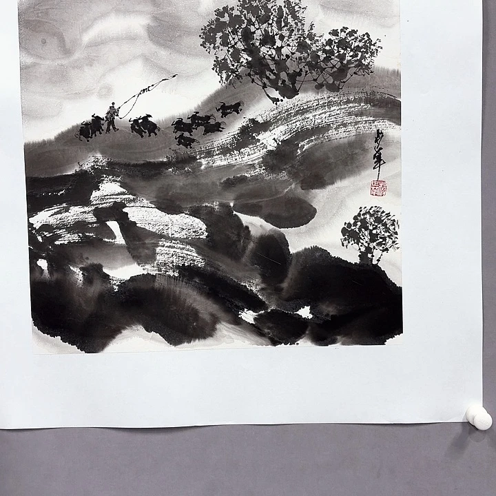 国画亲笔手绘放心去藏