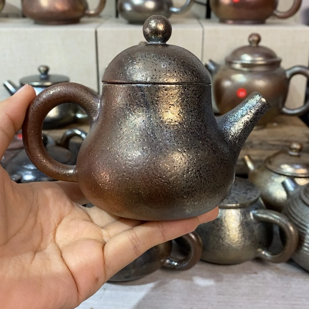 盗***狼云南建水紫陶柴烧微瑕特价壶