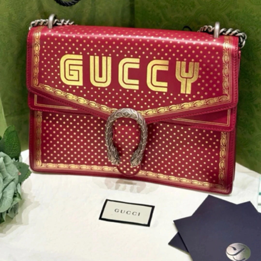 95新 GUCCI/古驰 酒神 红色/JW3237
