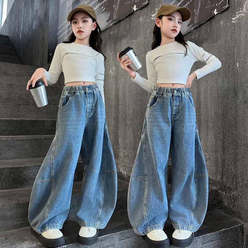 女童字母时尚休闲秋款中大童秋季女孩打底衫百搭儿童春秋长袖T恤