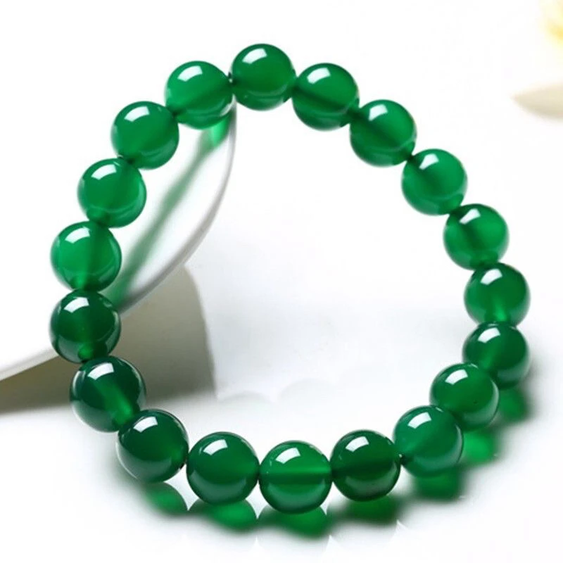 绿玛瑙圆珠手串本命年男女通用款（多样性发一）I0mm X 1 9颗