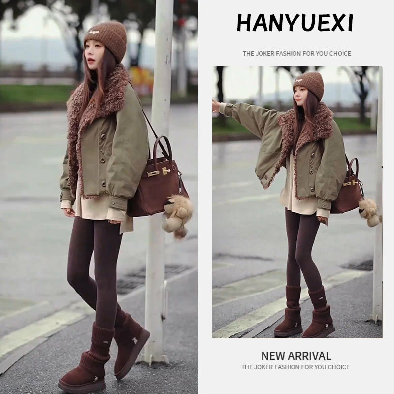 流行穿搭一整套2025新款打底衫休闲翻领外套高腰时尚裤子三件套潮