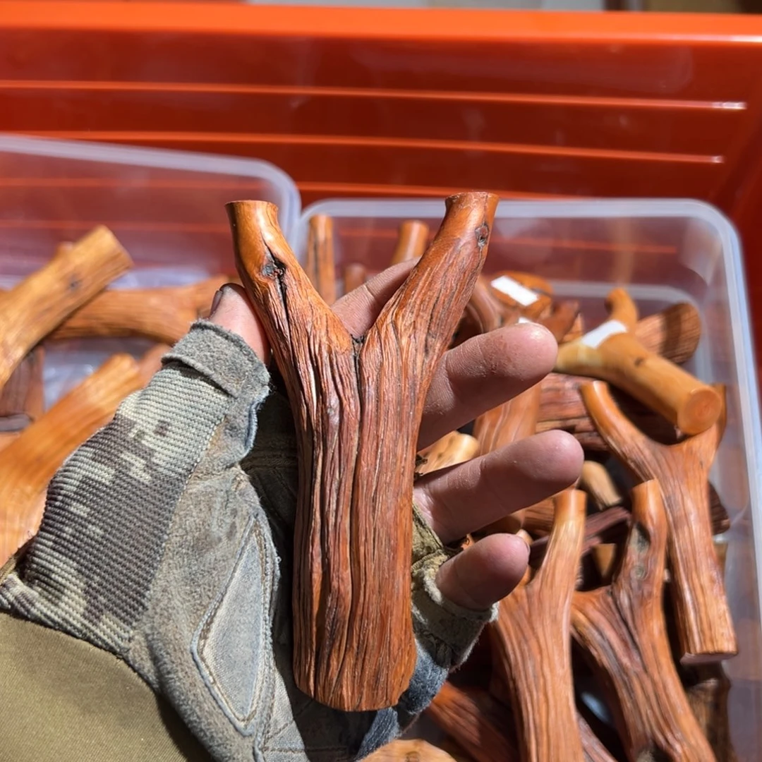 唐***强火琉璃树杈木弓手工制作