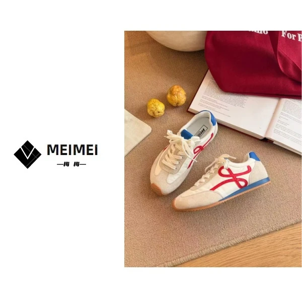 XMM.【5厘米厚底歪头德训】时尚百搭潮流显瘦厚底潮鞋软底9600-1250