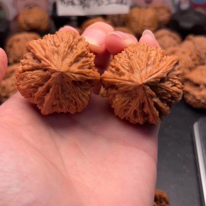 文玩核桃把件文山三棱