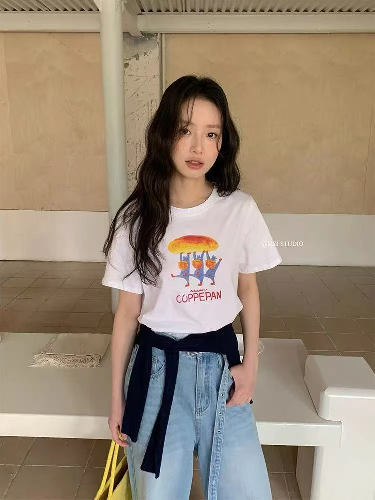 【面包人t】小众印花图案百搭必备短袖上衣