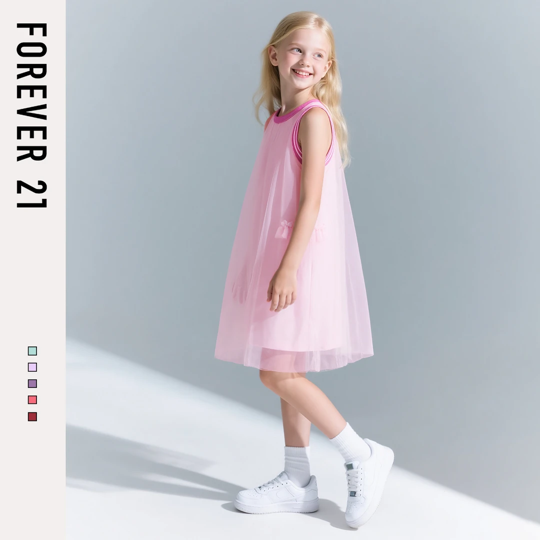 Forever 21童装2025年款儿童裙子公主裙夏装衣服女童连衣裙夏款薄