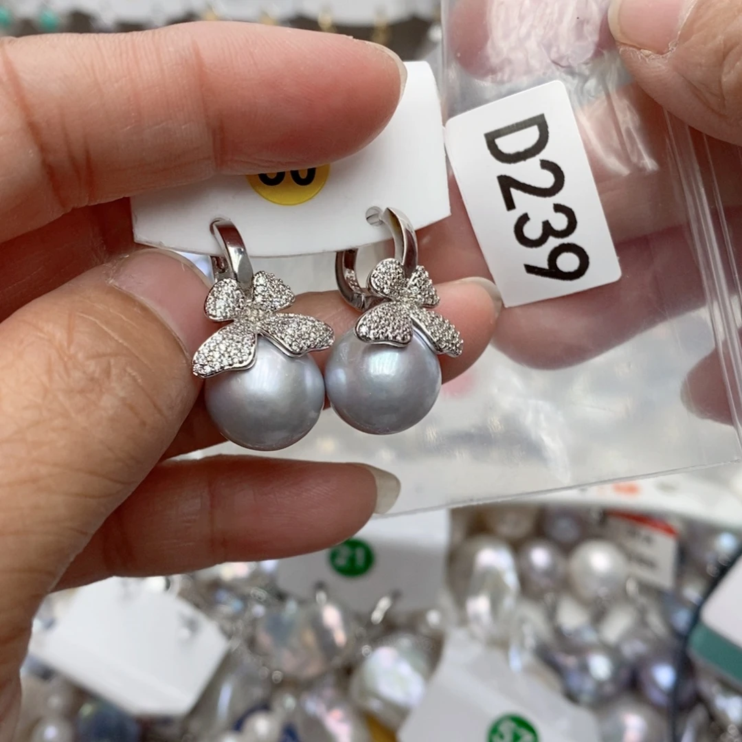 花***H其他银S925镶嵌淡水珍珠