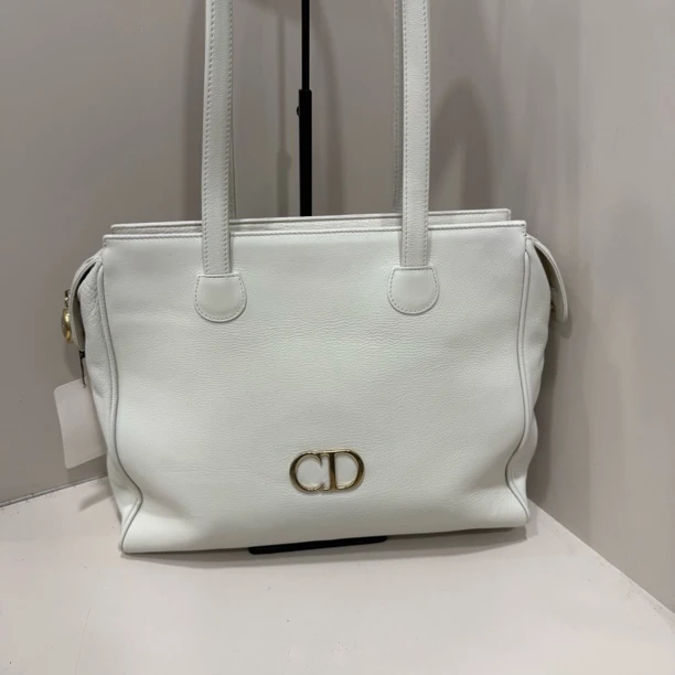 95新 DIOR/迪奥 【龙】26PP04 白色金标托特包