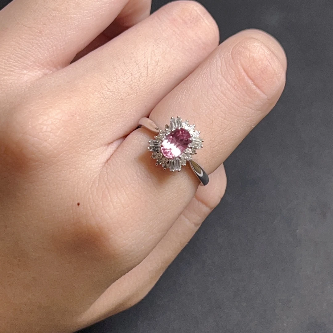 7姐专场/帕帕拉恰 蓝宝石戒指 0.93ct