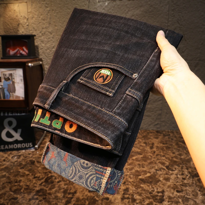 秋季牛仔裤男裤2025新款潮流百搭刺绣宽松直筒休闲裤韩版牛仔长裤