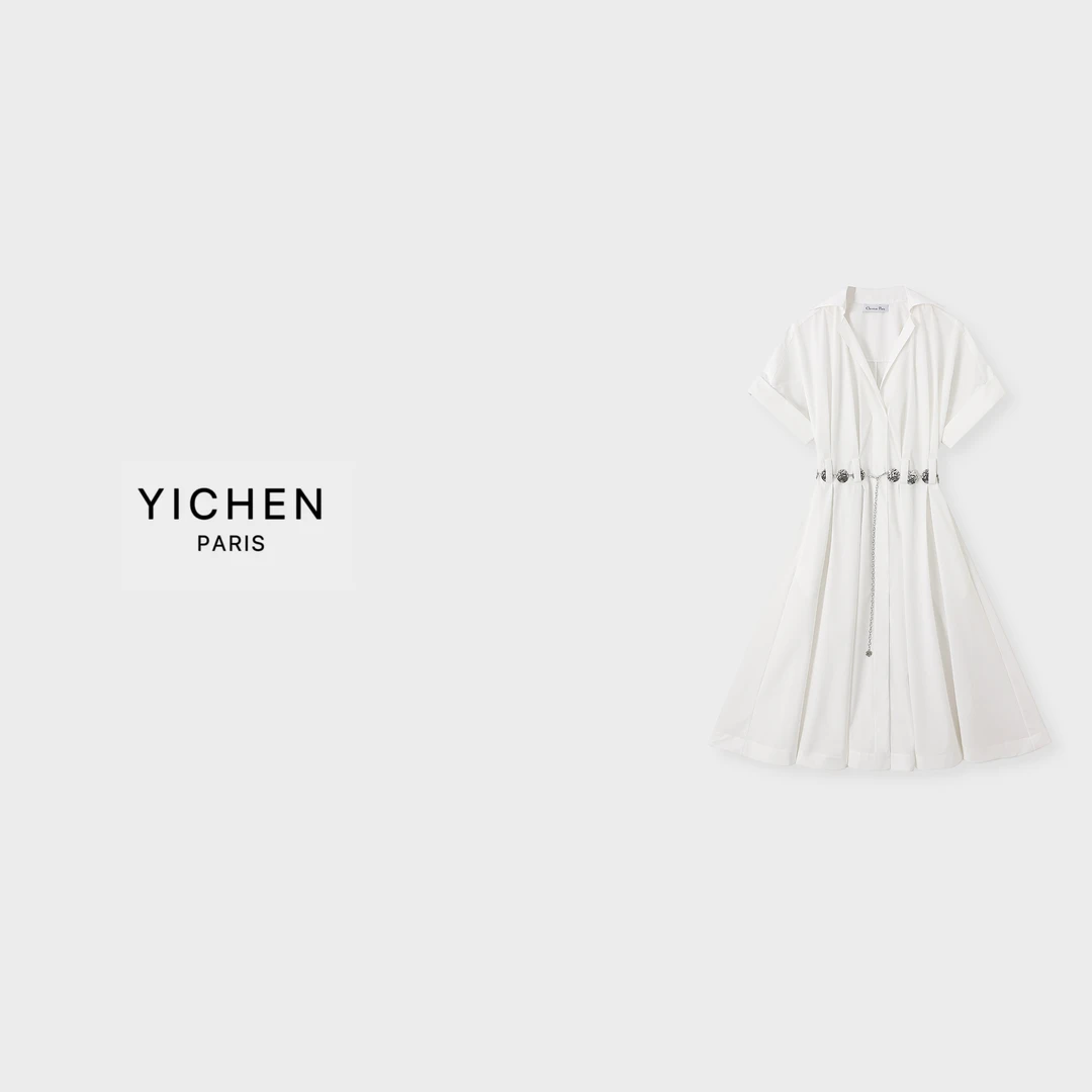 YC Dio*丝光府绸棉感大裙摆立裁优雅款连衣裙-5067