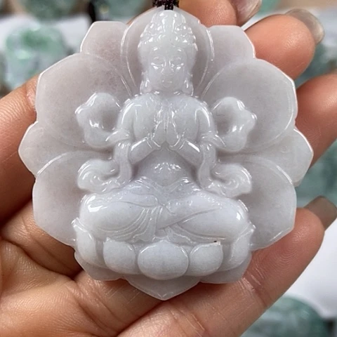 翡翠颈饰未镶嵌观音福利