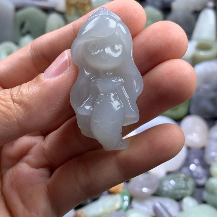 和田玉未镶嵌颈饰夜*