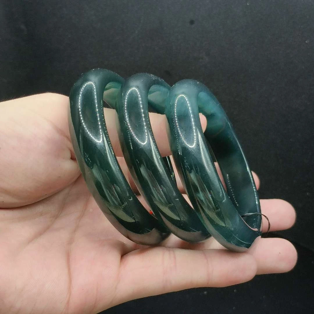 【龙想精选】翡翠宽条手镯ST16【多样性发其一】圈口53-63mm