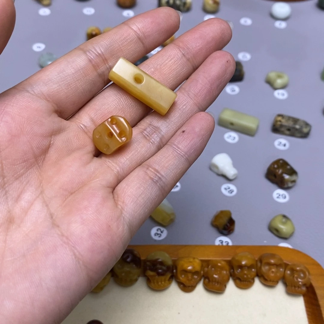 蛇纹石玉配饰合金小****এ