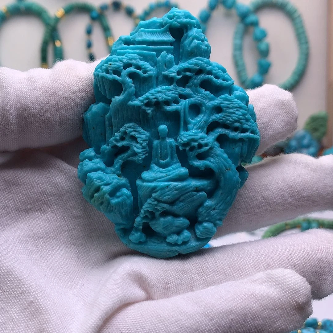 绿松石未镶嵌珠宝奇石50*68mm