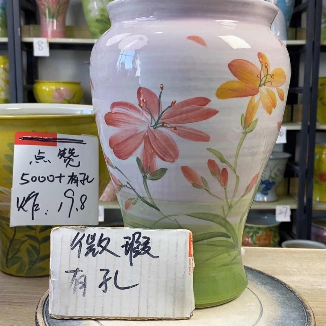 景德镇手工手绘陶瓷花盆
