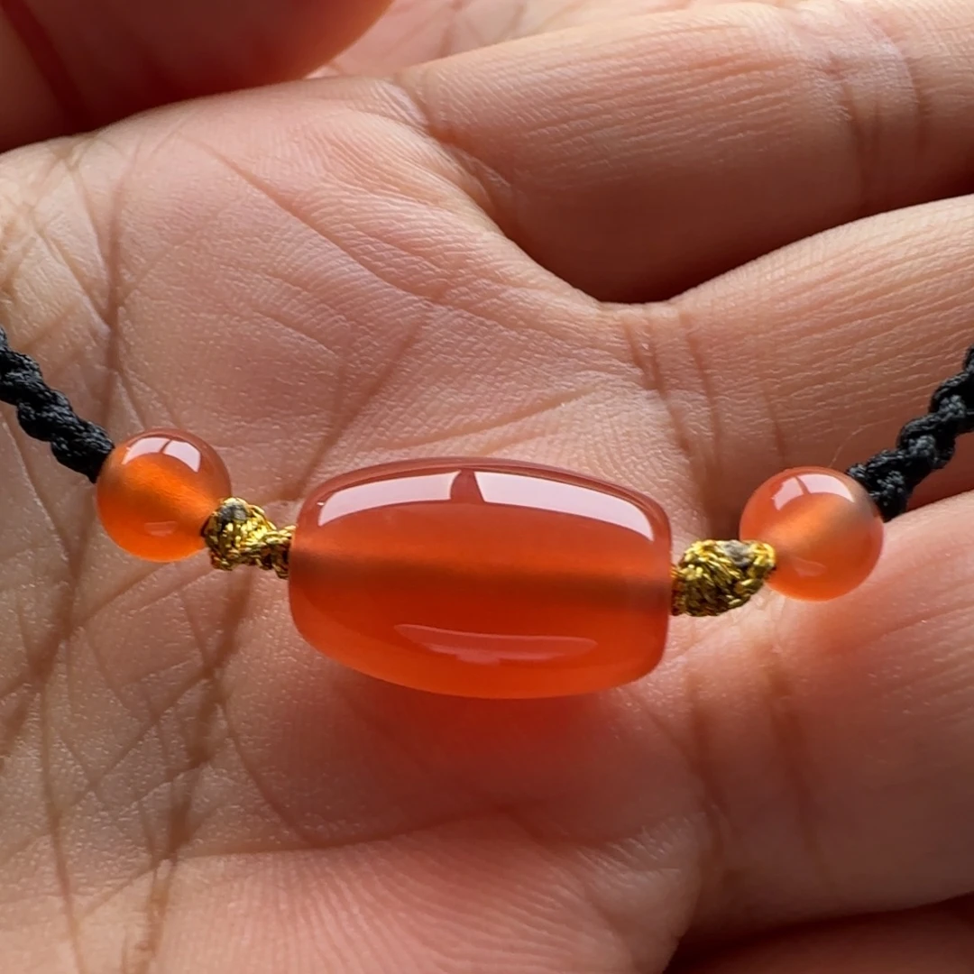 南红玛瑙未镶嵌桶珠10-15.9