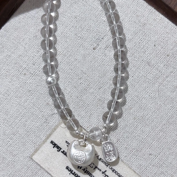 925银布艺手链 D958纳福福袋手链