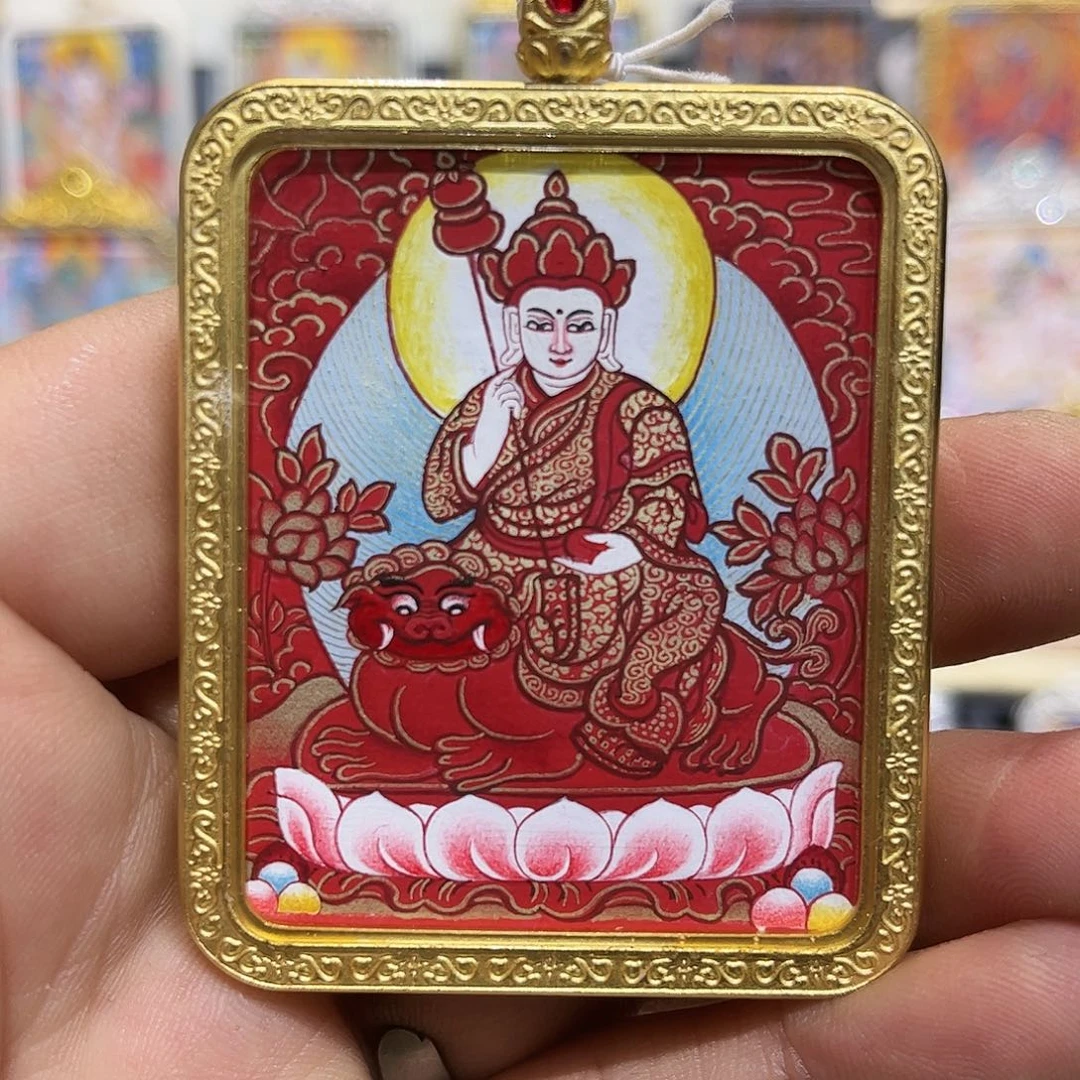 银S925红唐手绘地藏