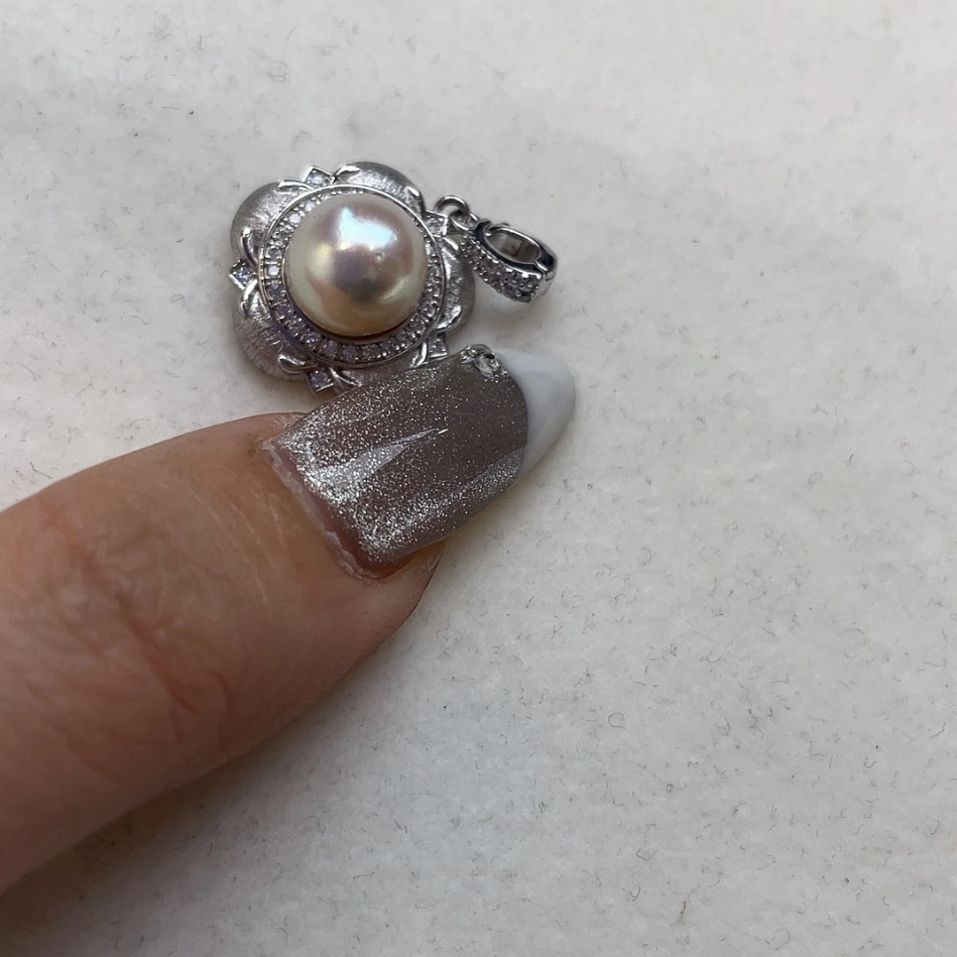 银S925镶嵌吊坠(赠链)海水珍珠