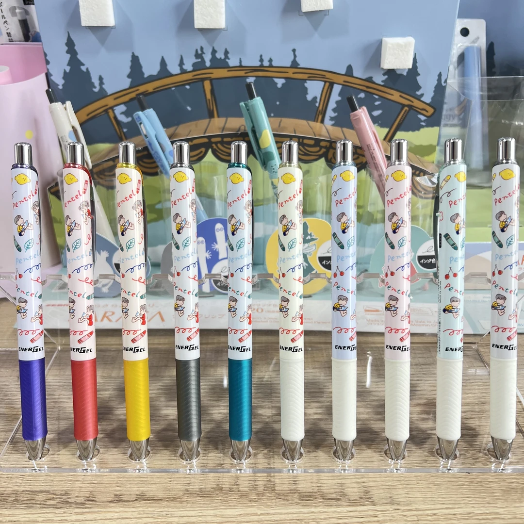 古川纸工×派通斑马限定 日本制经典小孩绘图 energel速干中性笔