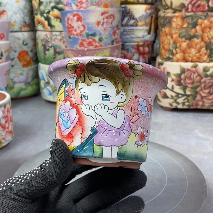 红陶景德镇艺术手绘作品