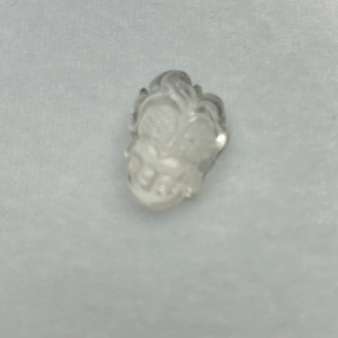 天然白水晶小金鱼吊坠