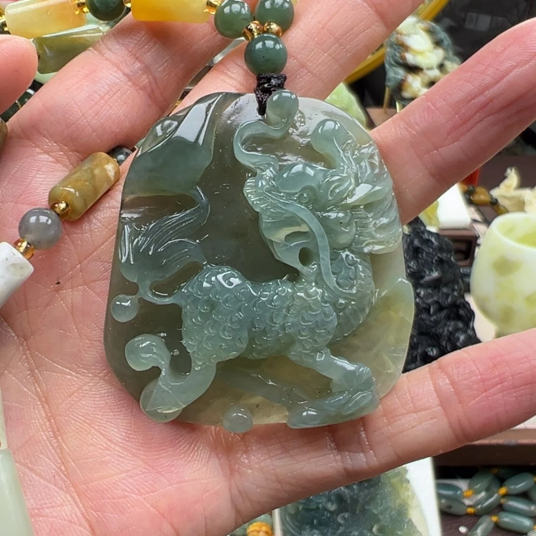 岫玉未镶嵌挂件挂件