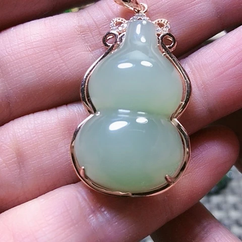 和田玉戒指银S925镶嵌