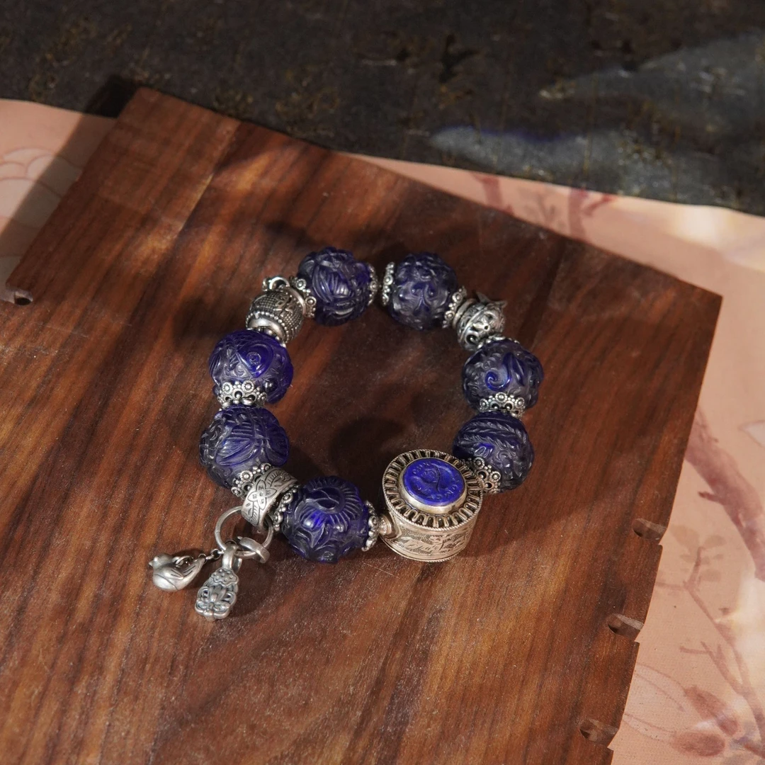 老琉璃复古雕刻珠010403