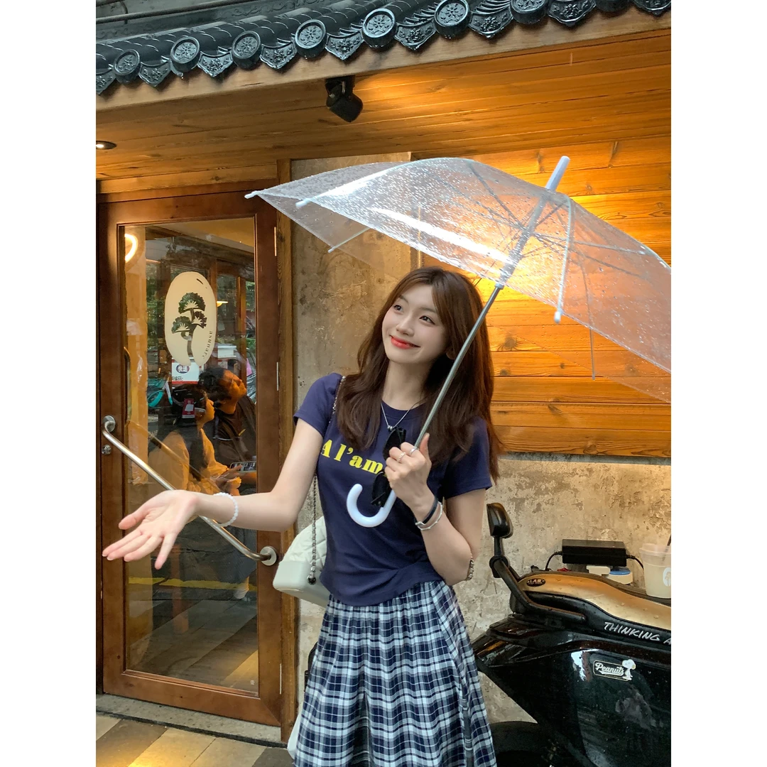 【福利清仓NO退NO换】切糕自制小个子夏季千金大方通勤设计短袖T恤