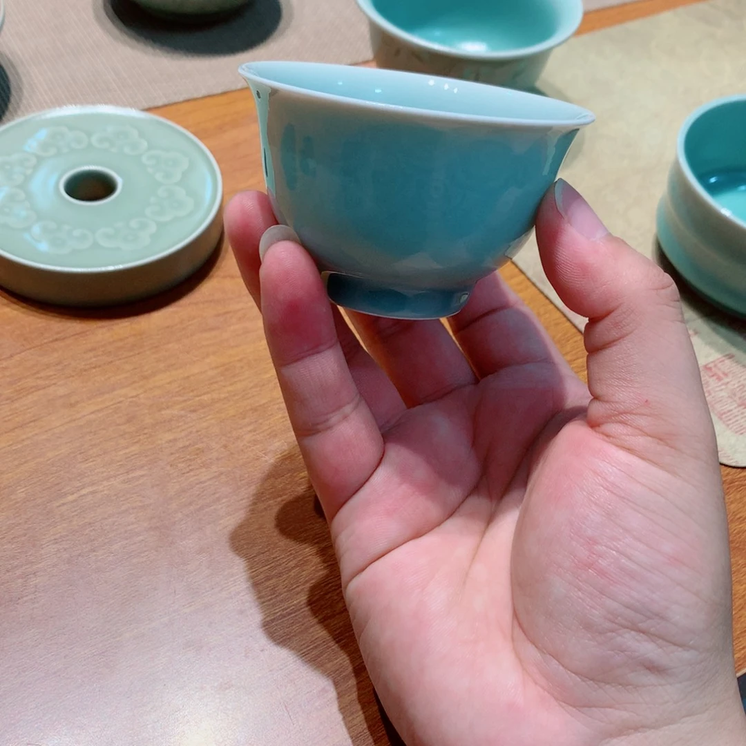 木*龙泉青瓷茶具杯子