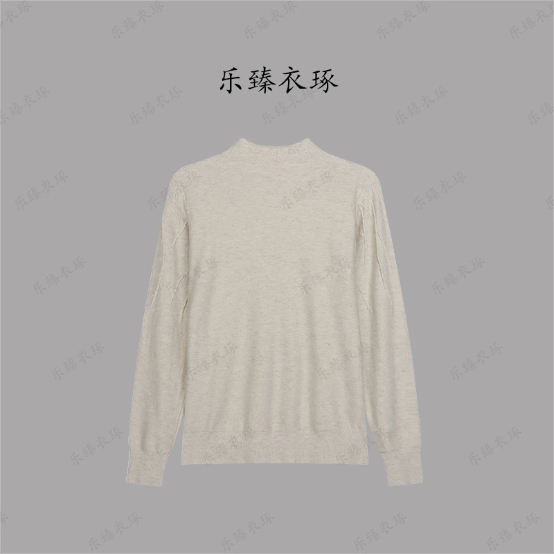 毛衣女2025年秋冬新款半高领打底衫时尚洋气纯色百搭金属丝针织衫