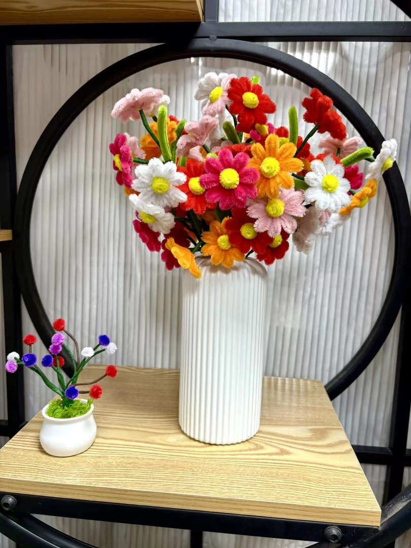 小雏菊扭扭棒手工DIY材料包加密不掉毛适合花束