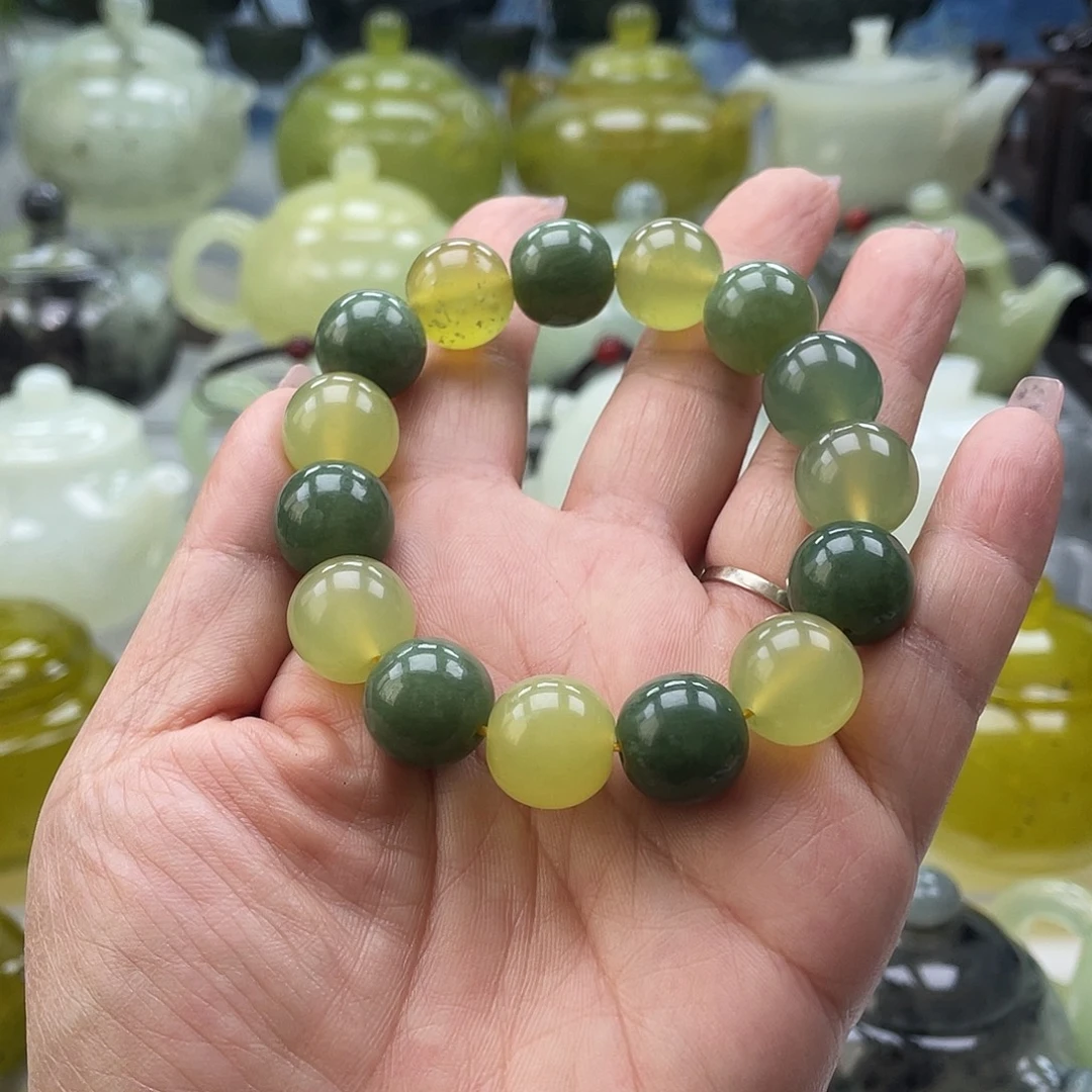 蛇纹石玉未镶嵌手链