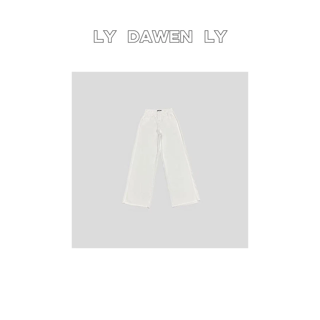 DAWEN  | 不挑腿型 经典休闲轻薄直筒白牛仔裤 M423#