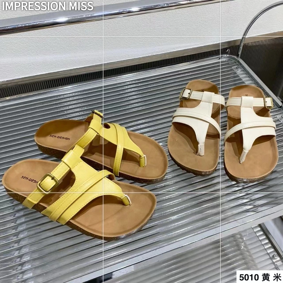 君君家【套趾拖鞋】5010夏季外穿法式软底套趾拖鞋