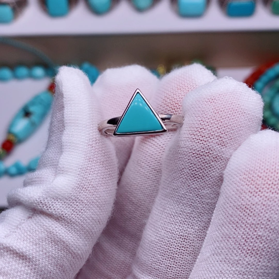 绿松石银S925镶嵌挂件